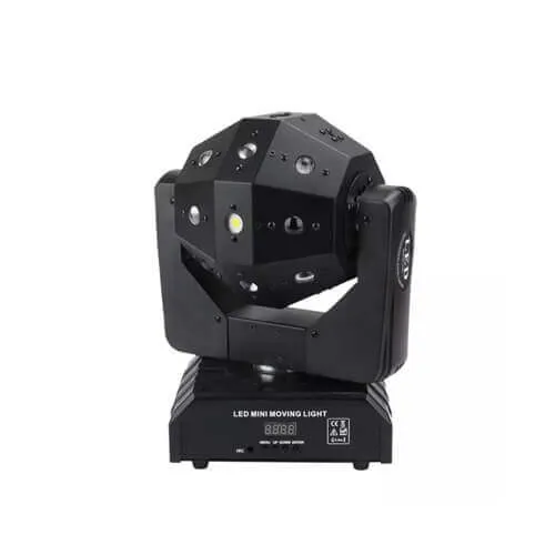 Stroboscope LED avec tête mobile DMX 512 pour discothèque, 120W RGBW, éclairage de scène pour dj 