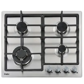 Sunu -Equipement-PLAQUE ENCASTRABLE HAIER A GAZ INOX 4 FEUX 60X60 HOM-760SS 