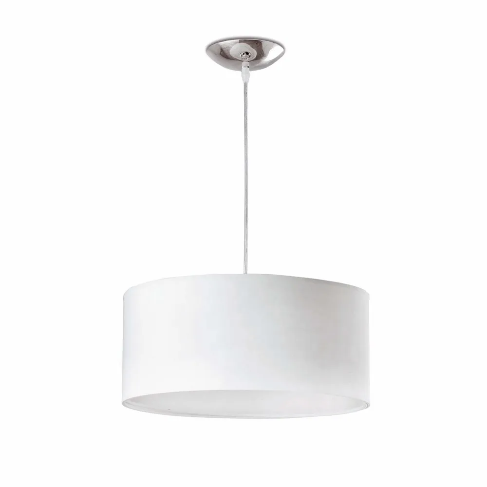 Suspension collection SEVEN avec abat jour en tissu blanc