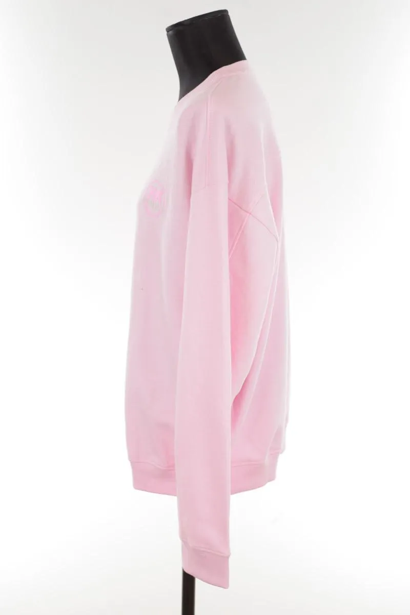 Sweatshirt en coton Pinko rose. Matière principale coton. Taille 38.