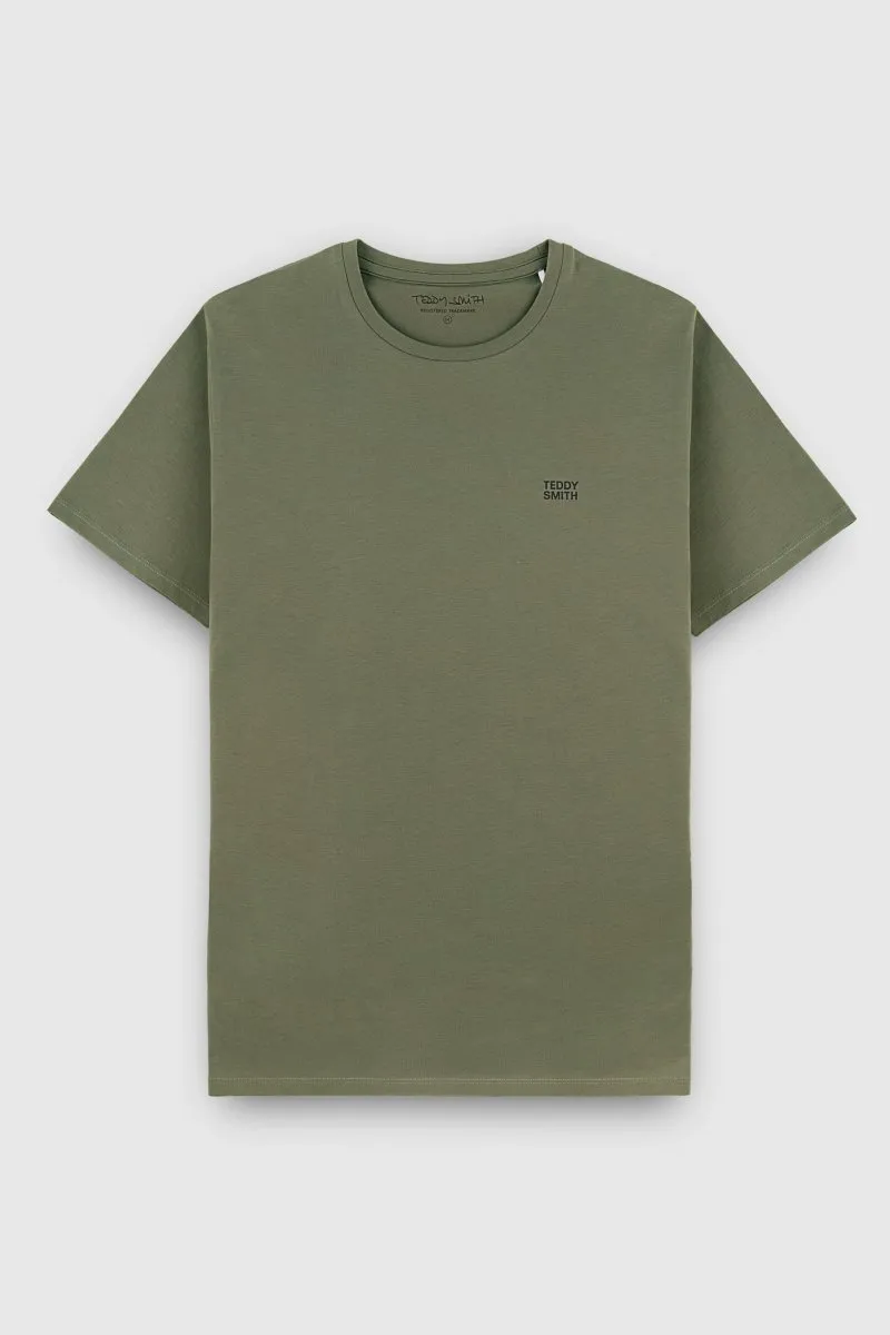 T-shirt col rond manches courtes THE TEE 1 MC MILITARY KAKI