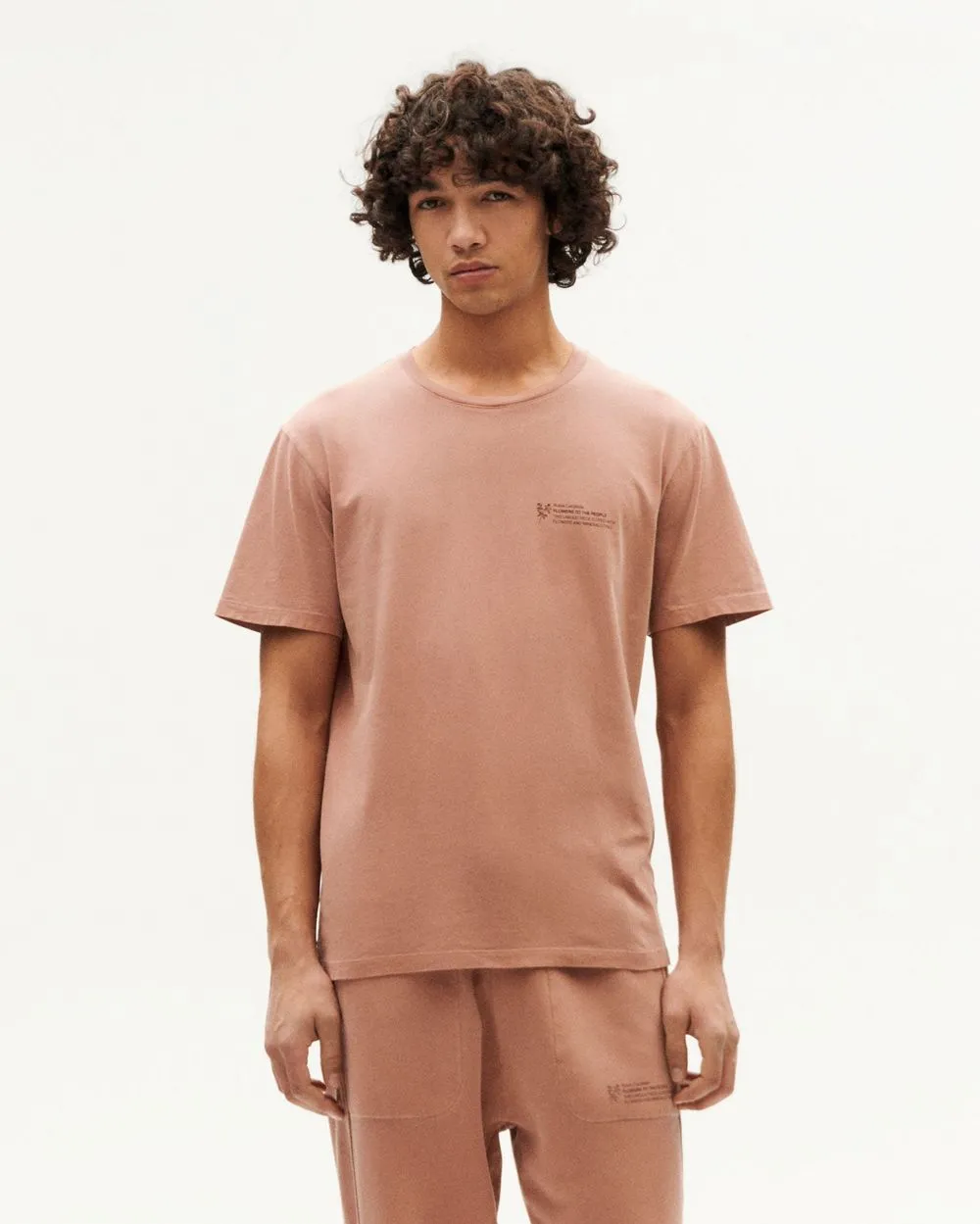 T-shirt en coton bio | rose "rubia cardifolia ftp t-shirt red" homme