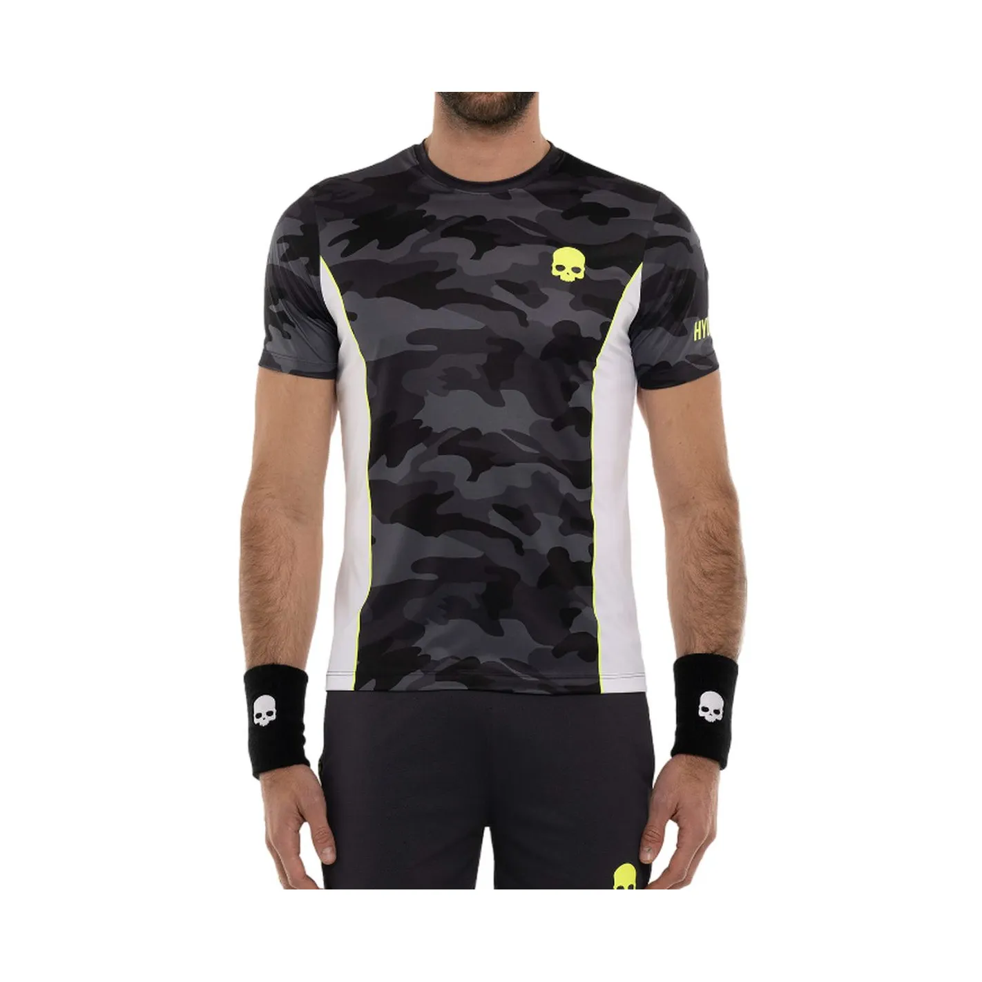 T-Shirt HYDROGEN Homme CAMO TECH  Gris / Blanc / Jaune 2024