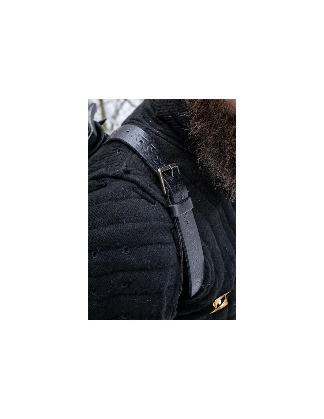 Tahalí double pour le dos en noir ⚔️ Boutique Épées