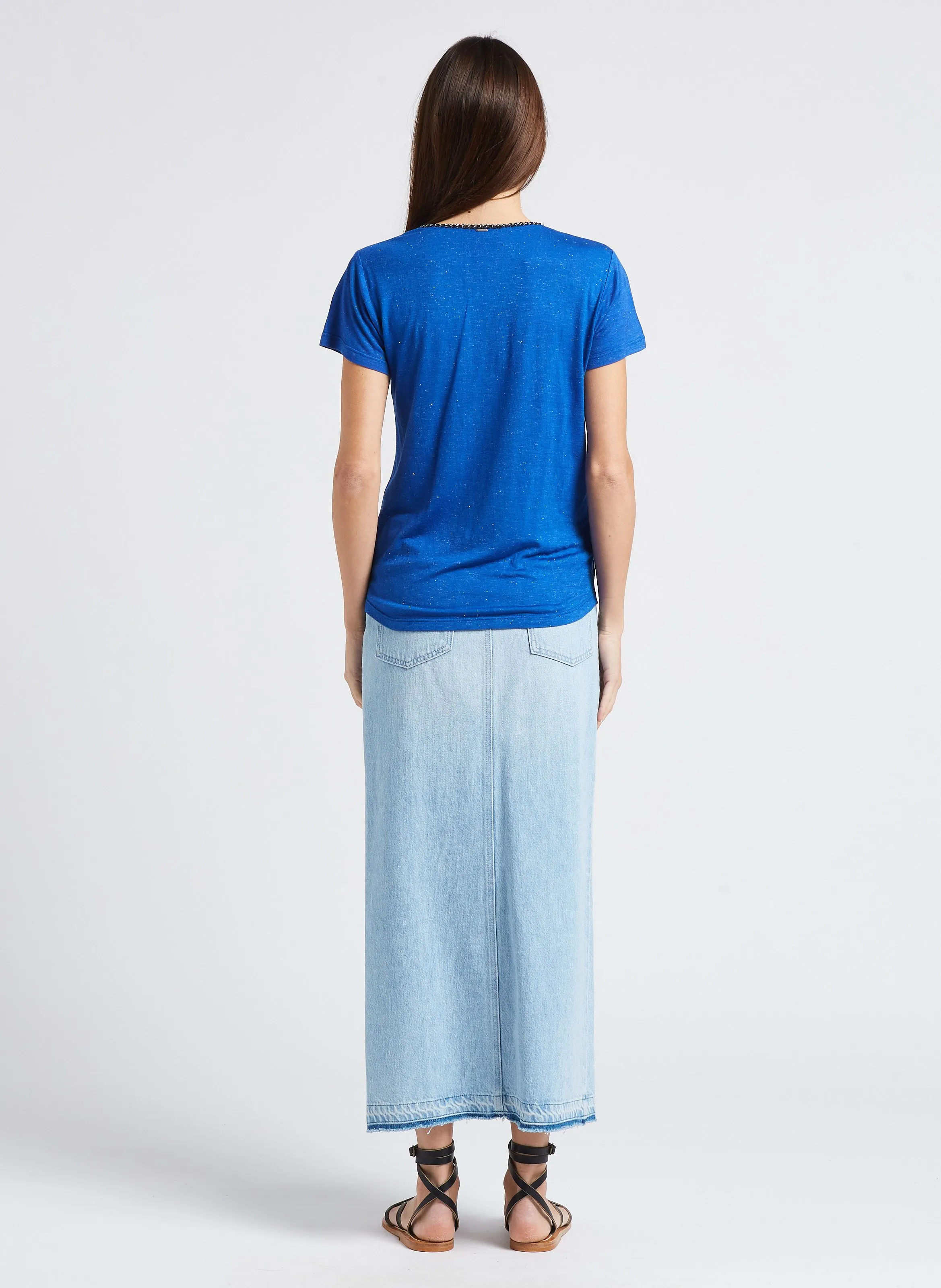 TEE-SHIRT COL V CHAîNE - IKKS pour FEMME | Printemps