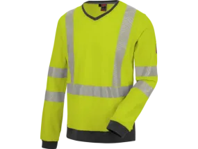 Tee-shirt de travail manches longues haute-visibilité jaune fluo Würth MODYF