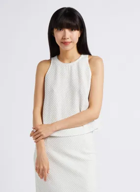 TOP COL ROND TEXTURé - IKKS pour FEMME | Printemps