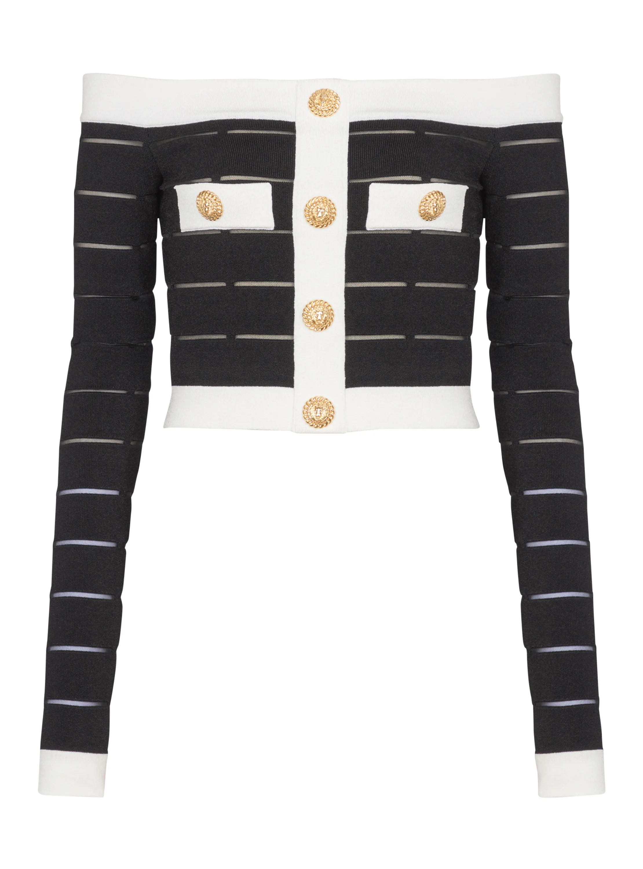 TOP EN MAILLE à éPAULES DéNUDéES - BALMAIN pour FEMME | Printemps