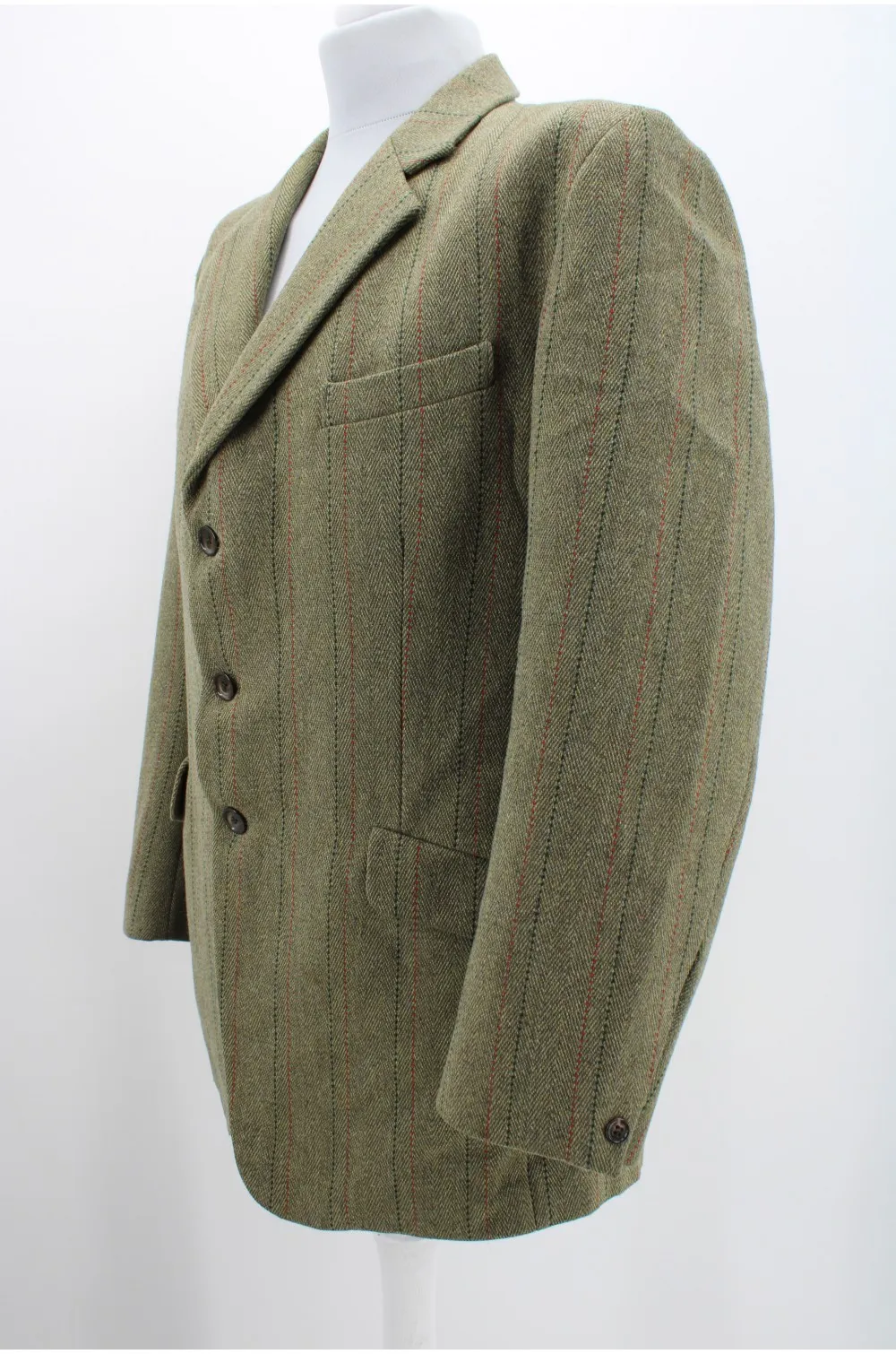 Veste Horse Country kaki / Vêtement d'occasion vintage friperie